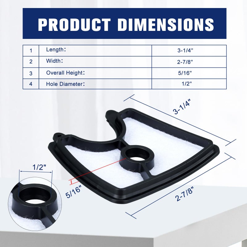 Powtol فلتر هواء Powtol 125B لآلة نفخ الأوراق Husqvarna 125B 125BVX 125BX Craftsman 358794810 358794811 Jonsered B2126 BV2126 Redmax HB280 HB281 استبدال 545112101 مع فلتر وقود آلة النفخ 125B - Image 3